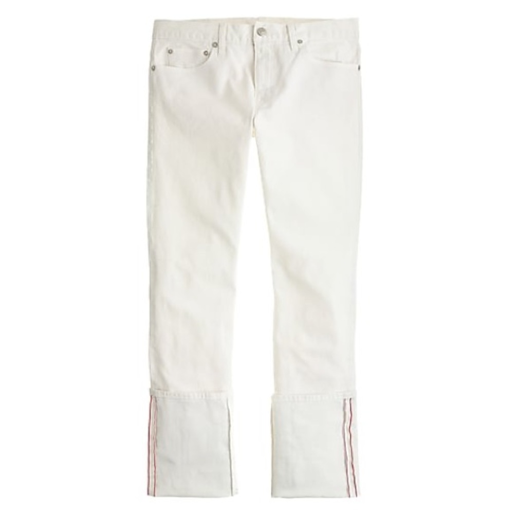 J.Crew point sur white selvedge jeans